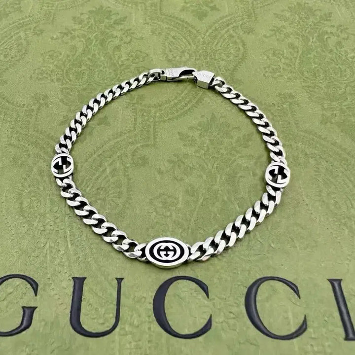 [BUNJANG] Gucci Interlocking G Chain Bracelet Silver / 구찌 인터로킹 G 체인 팔찌 실버