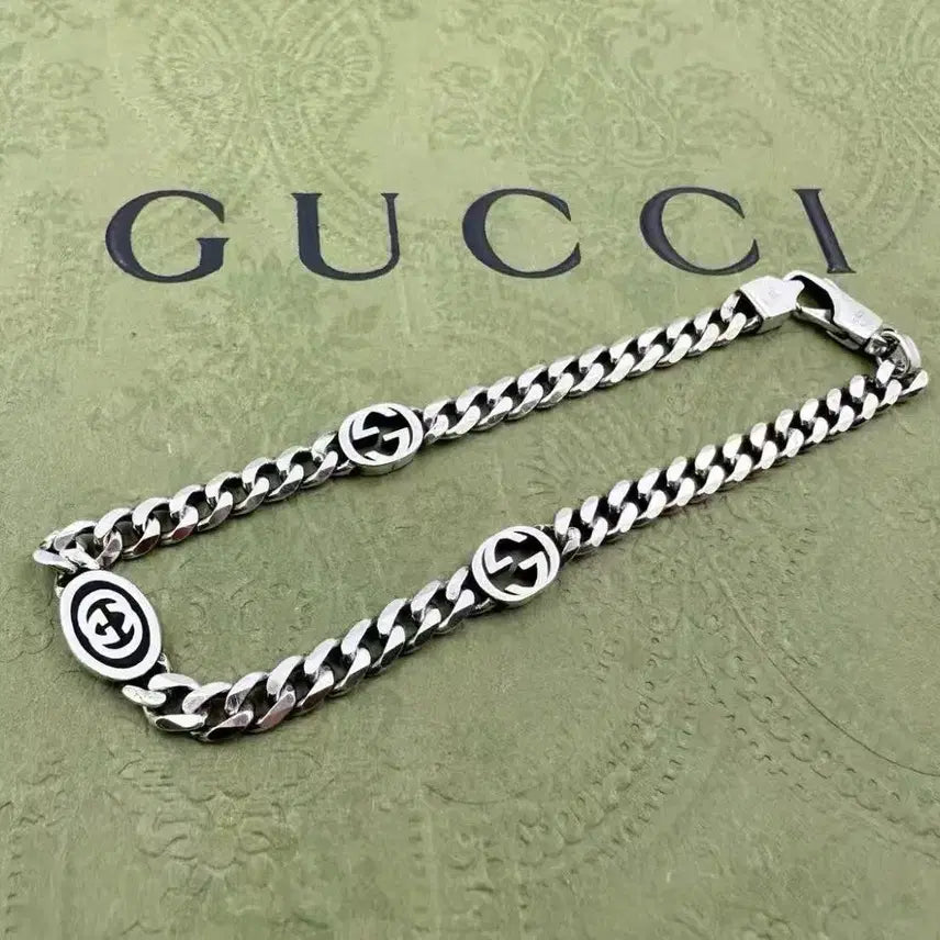[BUNJANG] Gucci Interlocking G Chain Bracelet Silver / 구찌 인터로킹 G 체인 팔찌 실버