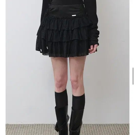 [BUNJANG] MICENE Suede Tiered Mini Skirt / 미케네 스웨이드 캉캉 미니스커트 빅사이즈