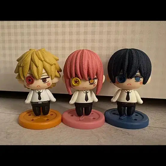 [BUNJANG] Chainsaw Man Nuikake Button Eye Gacha Figures - Denji, Makima, Aki Bundle Set / 체인소맨 누이카케 단추 눈 가챠 피규어 덴지 마키마 아키 일괄