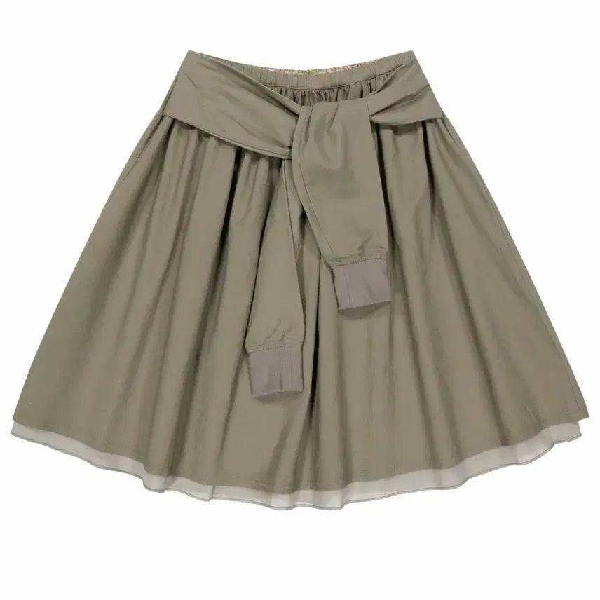 [BUNJANG] Koiseio Strap Shirring Skirt Ash Brown Size 2 / 코이세이오 스트랩 셔링 스커트 애쉬브라운 2