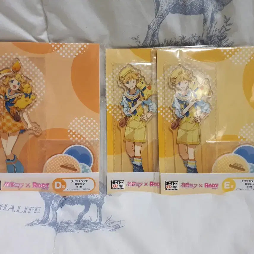[BUNJANG] Hatsune Miku x Rody Acrylic Stand D &amp; E Set / 일괄)하츠네 미쿠 x RODY 로디 쿠지 D상+E상 린 렌 아크릴스탠드