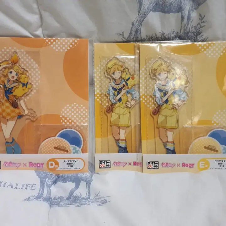 [BUNJANG] Hatsune Miku x Rody Acrylic Stand D &amp; E Set / 일괄)하츠네 미쿠 x RODY 로디 쿠지 D상+E상 린 렌 아크릴스탠드