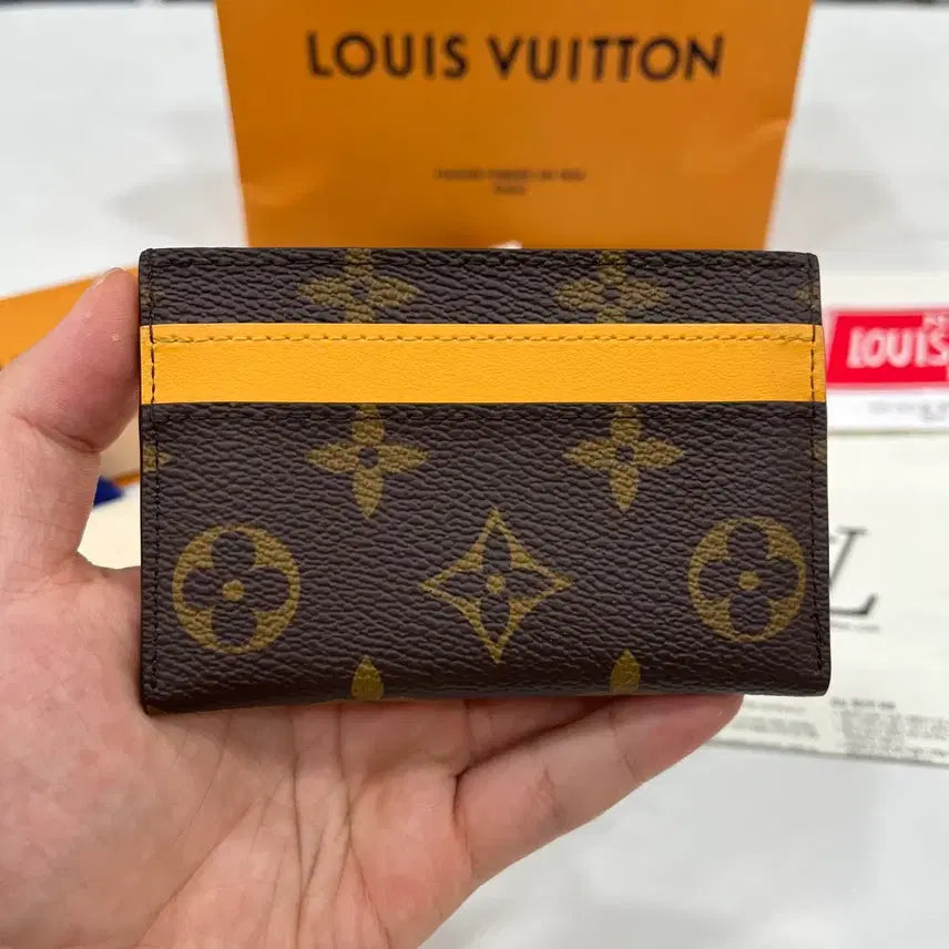 [BUNJANG] Louis Vuitton Monogram Card Holder Yellow / [새상품]루이비통 모노그램 카드지갑 옐로우