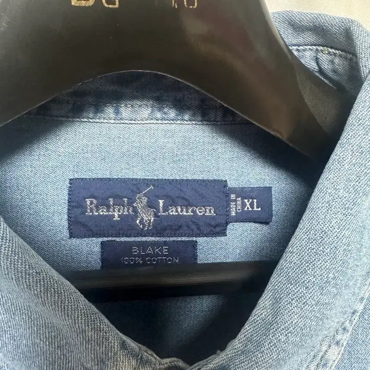 [BUNJANG] Polo Ralph Lauren Denim Long Sleeve Shirt XXL / no.185 폴로 랄프로렌 데님 셔츠 긴팔 xxl 상태s급