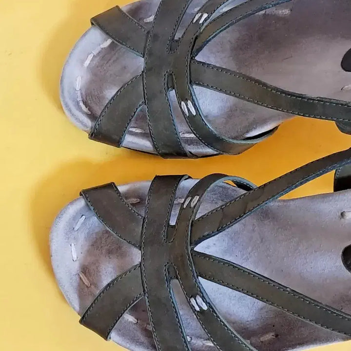 [BUNJANG] Costume National Italian Leather Heeled Sandals 9cm / (36)이탈리아 코스튬 네셔널 이태리 가죽샌들힐9cm