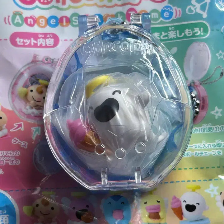 [BUNJANG] Tamagotchi Collectables Angel Snacktime Figure Keychain Obakechi / 다마고치 콜렉터블 엔젤스낵타임 피규어 키링 오바케치