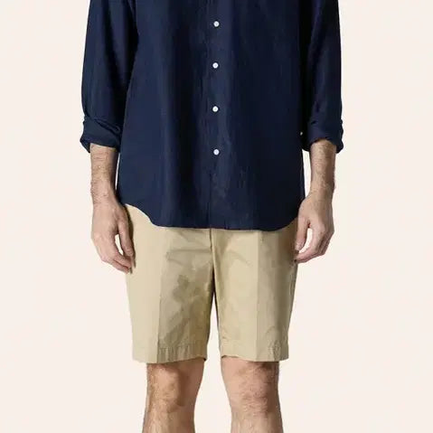 [BUNJANG] Baston Navy Linen Shirt / S 바스통 네이비 린넨셔츠