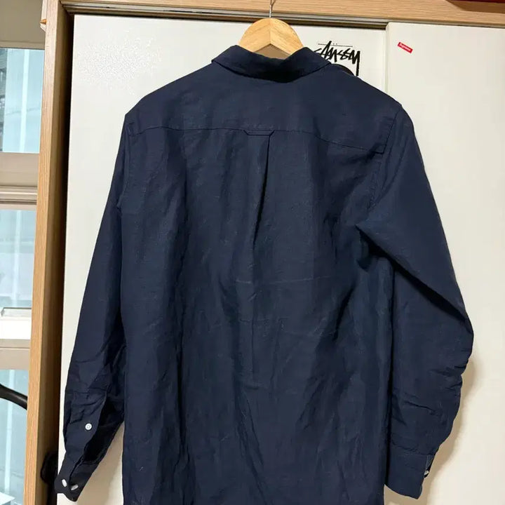 [BUNJANG] Baston Navy Linen Shirt / S 바스통 네이비 린넨셔츠