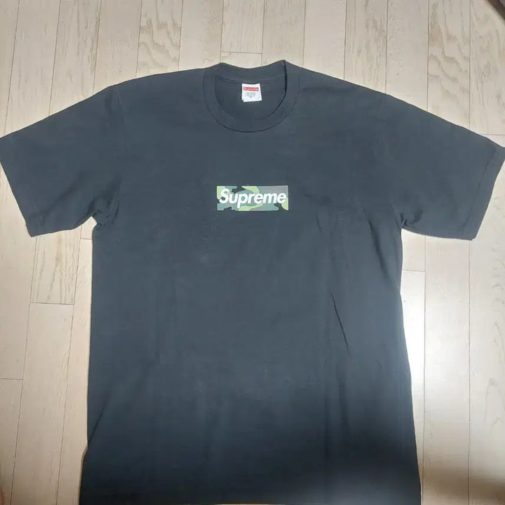 [BUNJANG] Supreme Camo Box Logo T-Shirt Black / 슈프림 카모 박스 로고 블랙 티셔츠