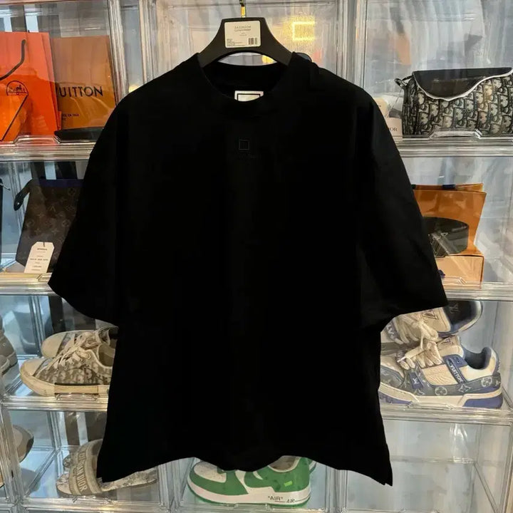 [BUNJANG] Wooyoungmi Cotton Oversized Short-Sleeve T-Shirt Black / [정품/신형]  25ss 우영미 코튼 오버핏 반팔 블랙
