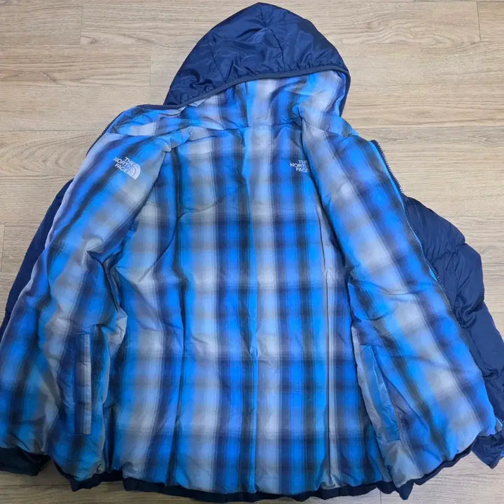 [BUNJANG] The North Face Reversible 550 Goose Down Padded Jacket XL/TG / 노스페이스 리버시블 550 구스다운 패딩 체크 후드 XL/TG