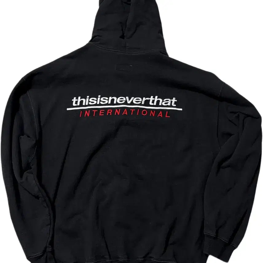 [BUNJANG] Thisisneverthat Black Hoodie Zip-Up / 디스이즈네버댓 블랙 후드집업