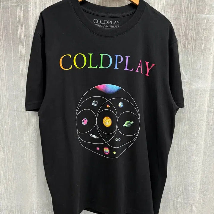 [BUNJANG] Coldplay Music of the Spheres World Tour T-Shirt (Black, Size S) / COLDPLAY 콜드플레이 뮤직 오브 더 스피어스 월드투어 반팔티