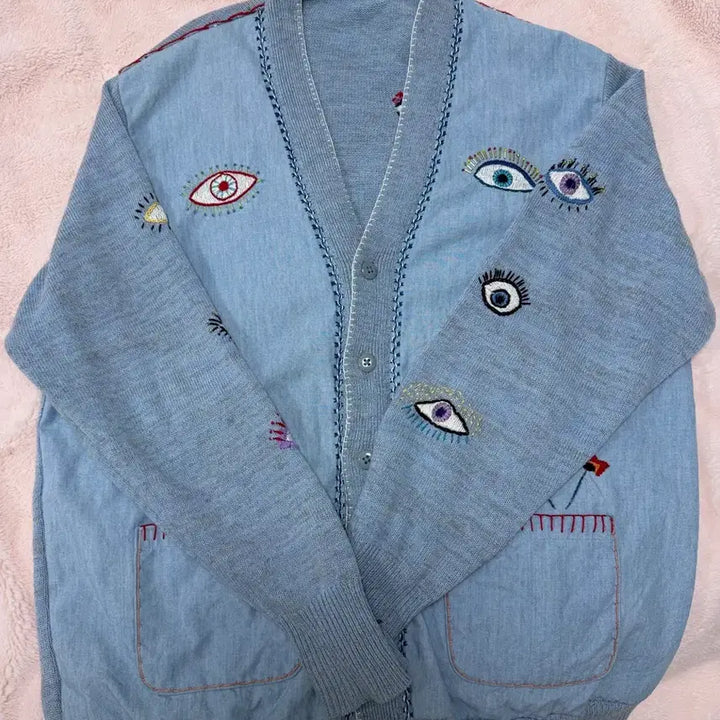 [BUNJANG] Kapital Chambray Speakeasy Cardigan Size 1 / 캐피탈 샴브레이 스피크이지 가디건 1사이즈