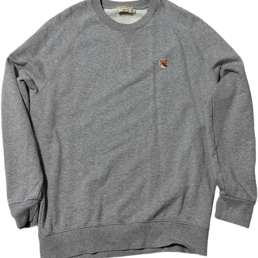 [BUNJANG] Maison Kitsuné Fox Head Sweatshirt Grey / 정품 메종키츠네 폭스헤드 맨투맨 회색