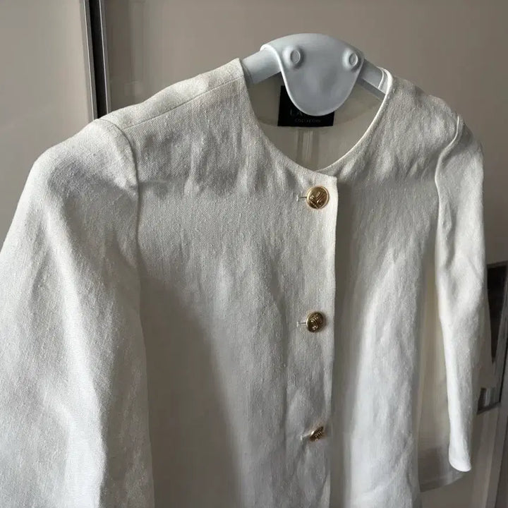 [BUNJANG] Hansem Lanvin Mohair Blend Off-White Spring/Summer Jacket / 한섬 랑방 마혼방 오프화이트 봄여름 자켓