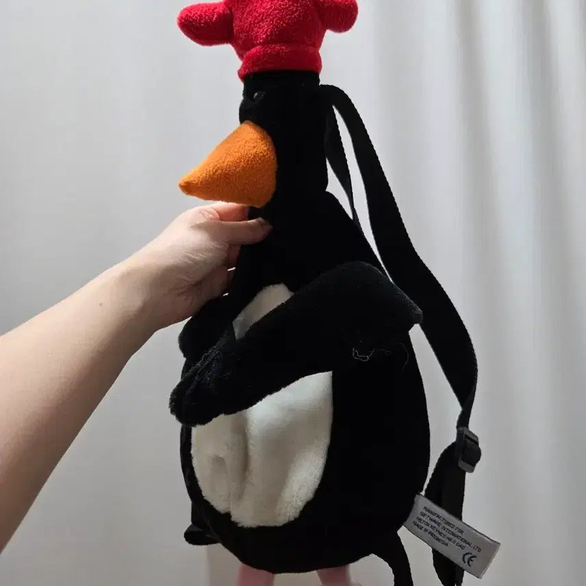 [BUNJANG] Wallace &amp; Gromit McGrew Penguin Plush Backpack Bag / 월레스와그로밋 고전 맥그로우 펭귄 인형 백팩 가방