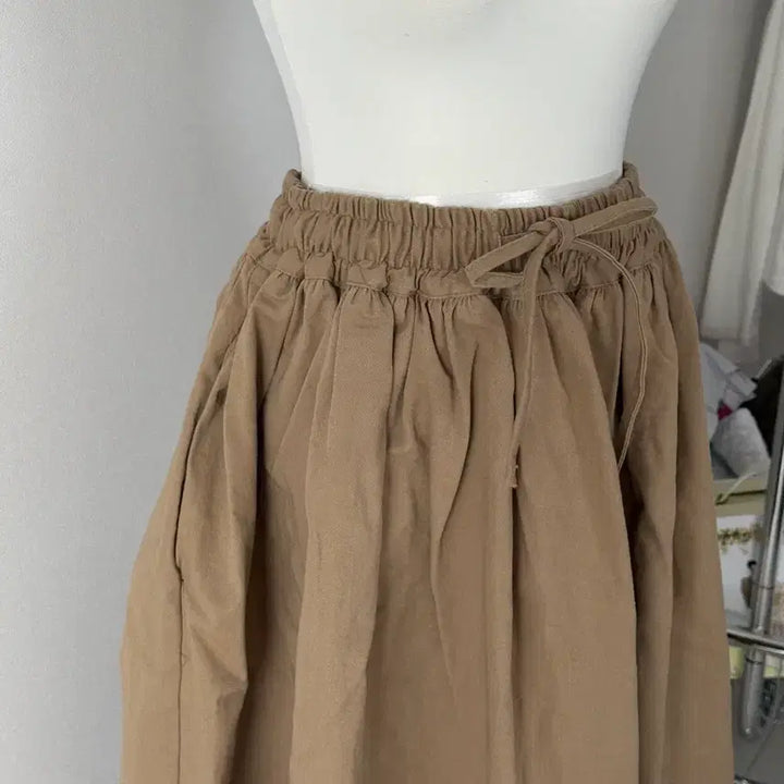 [BUNJANG] Brown Flare Long Skirt / 브라운 플레어 롱스커트