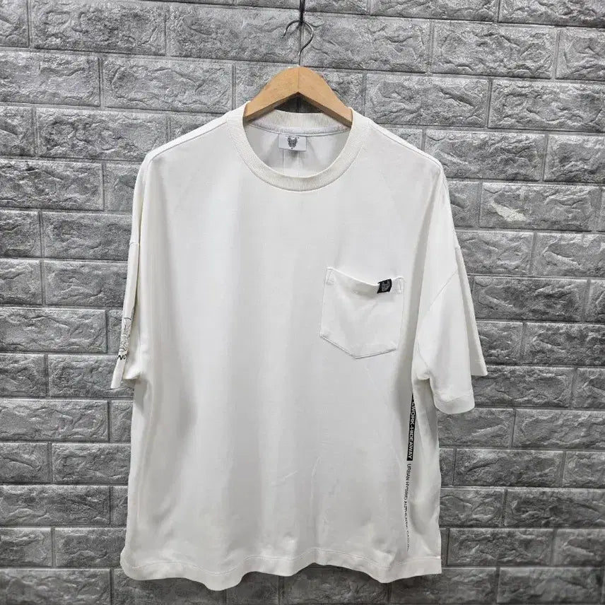 [BUNJANG] Life Walker White Pocket Oversized T-Shirt Size 95 / 라이프워커 화이트 포켓 반팔 티셔츠 사이즈 95 오버핏