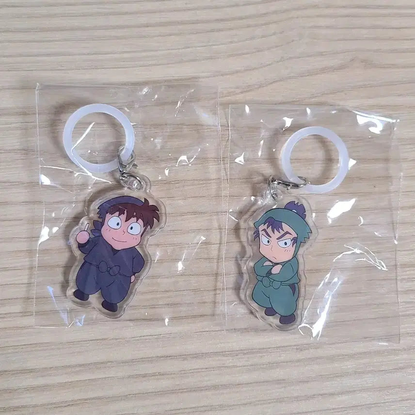 [BUNJANG] Nintama Rantaro Doei Hansuke &amp; Kema Tomesaburo Acrylic Gacha Keyring / 닌타마 도이 한스케 케마 토메사부로 메지루시 아크릴 가챠 키링 판매