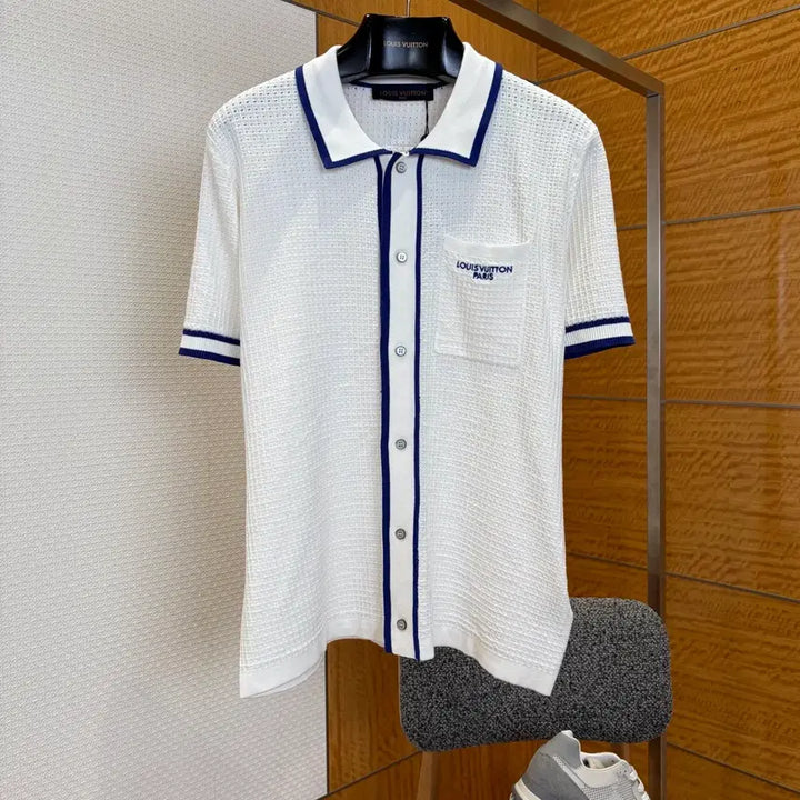 [BUNJANG] Louis Vuitton Logo Collar Short Sleeve T-Shirt Men&