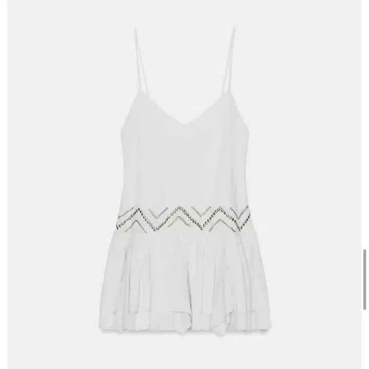 [SOLD OUT] zara 스터드 프릴 거즈 원피스 라이트블루