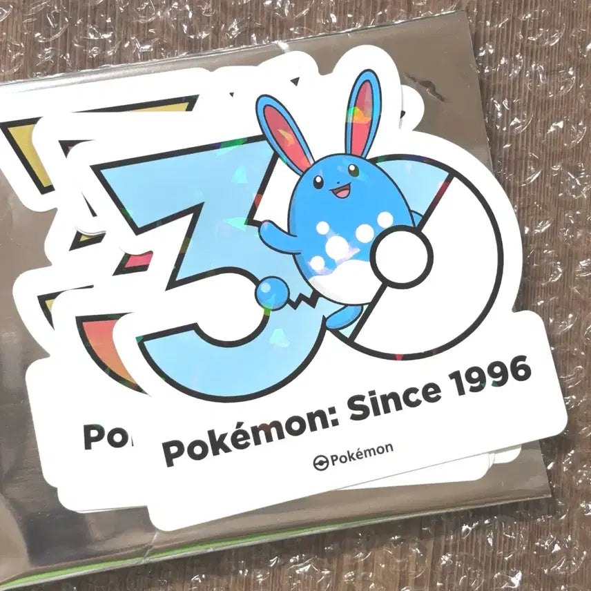 [SOLD OUT] [판매] 포켓몬 30주년 기념 로고 스티커 마릴리 마릴 루리리 양도 굿즈