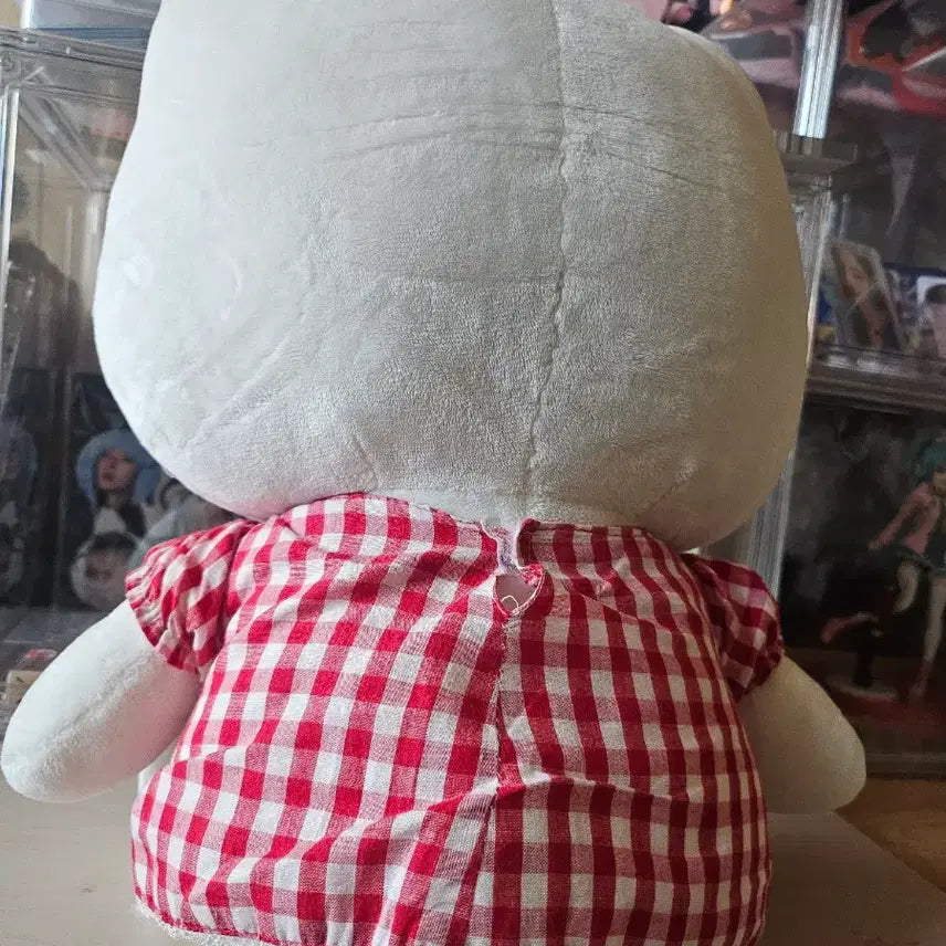 [BUNJANG] Hello Kitty Checkered Dress Plush Doll / 헬로키티 체크 원피스 인형 봉제인형  키티
