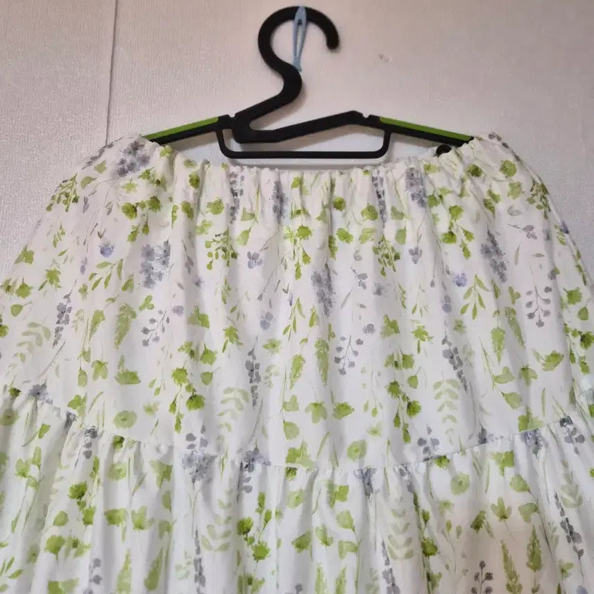 [BUNJANG] Floral Pattern Tiered Long Skirt / 플라워 패턴 캉캉 롱 스커트