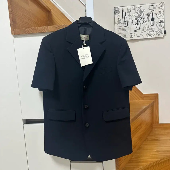 [BUNJANG] OMUSE Short-Sleeve Set-up Navy / (고퀄/새상품)오뮤즈 반팔 셋업 네이비