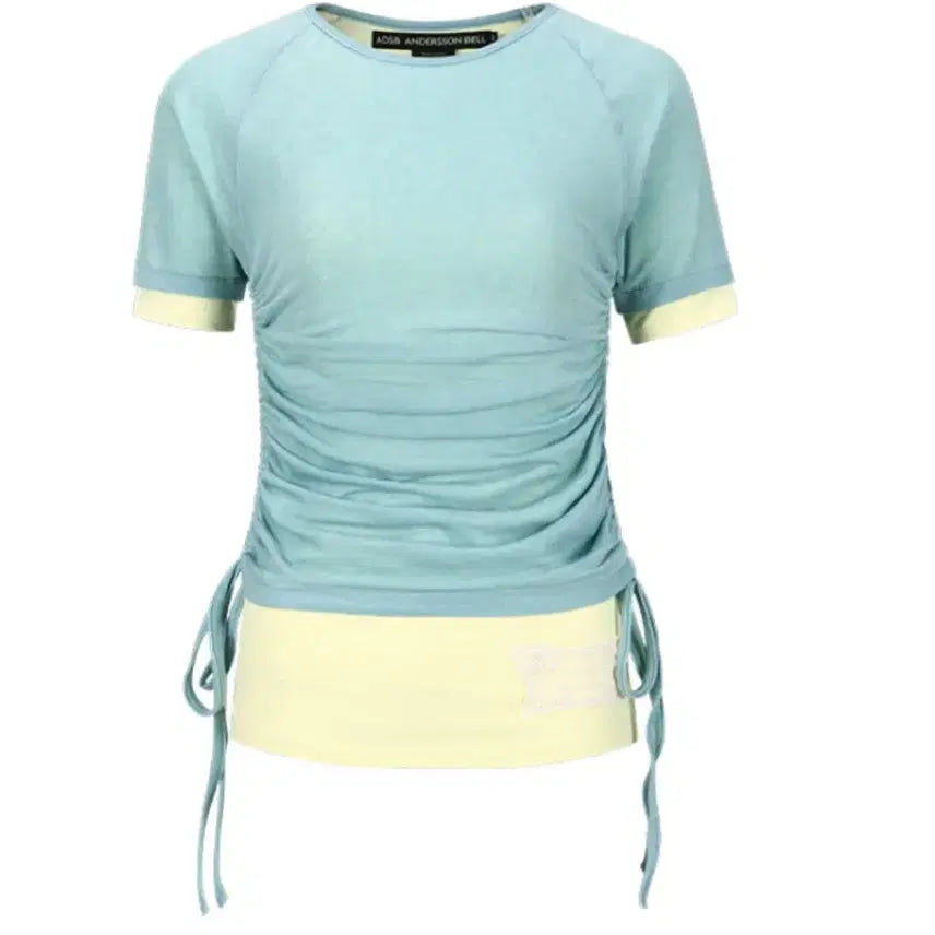 [BUNJANG] Andersson Bell Cindi String Layered T-Shirt Sky Blue / 앤더슨벨 신디 스트링 레이어드 티셔츠 스카이블루