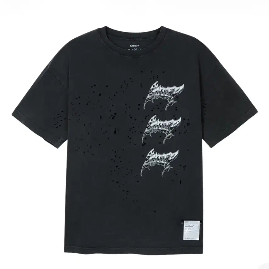 [BUNJANG] Satisfy Mostech T-Shirt Aged Black XL / 새티스파이 모스테크 티셔츠 에이지드블랙 XL