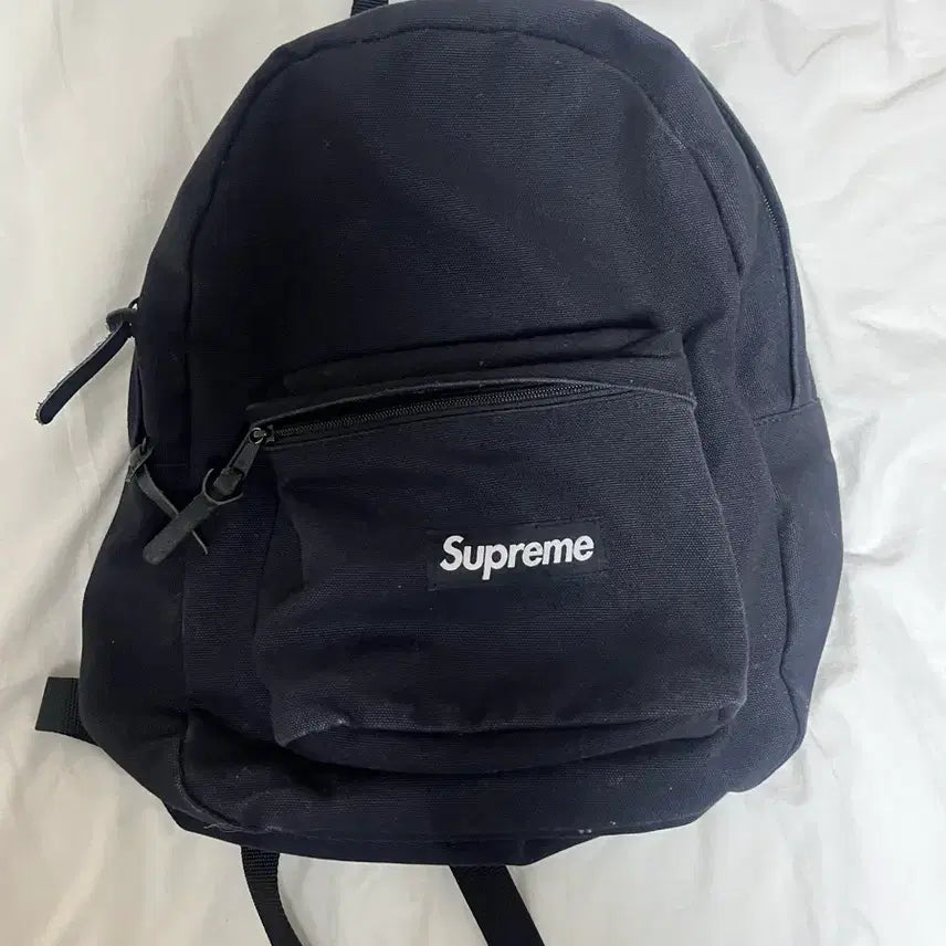 [BUNJANG] Supreme Canvas Backpack Black / 슈프림 캔버스 백팩 블랙