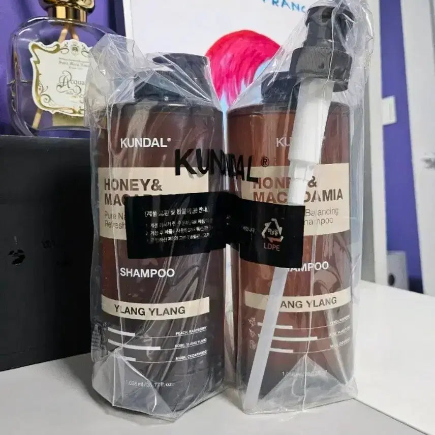 [BUNJANG] Kundal Honey Macadamia Shampoo Ylang Ylang Scent Large Size Set (2 x 1058ml) / 새상품) 대용량 쿤달 샴푸 일랑일랑 1058ml 2개 일괄