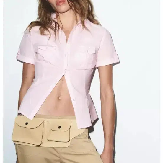 [BUNJANG] Zara 100% Leather Pocket Waist Belt 85 / *acc 자라 100% 가죽 포켓 웨이스트 벨트 85 새상품