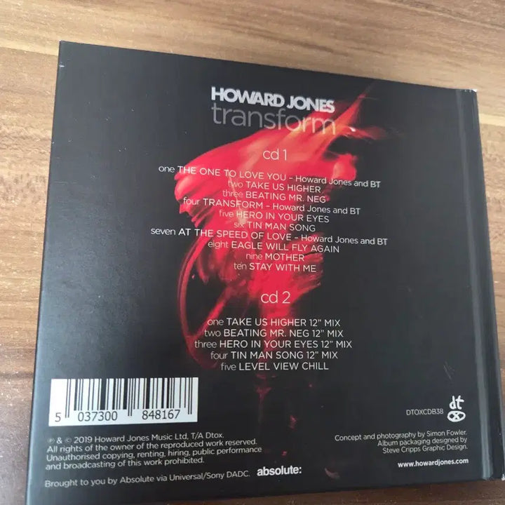 [BUNJANG] Howard Jones Transform 2CD Album / 하워드 존스 Transform 앨범 2CD