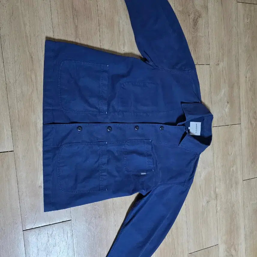 [BUNJANG] Espionage French Work Jacket Blue / 에스피오나지 프랜치워크 자켓 블루