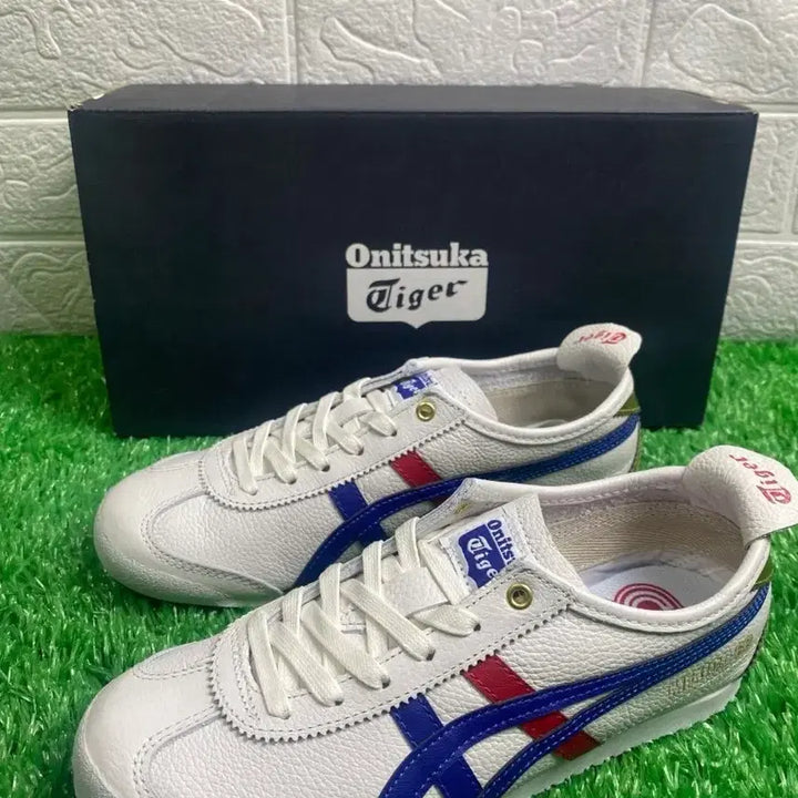 [BUNJANG] Onitsuka Tiger Mexico 66 Sneakers White/Blue/Red Size 42 / 오니츠카타이거 멕시코66 흰/파/빨 스니커즈 사이즈/42