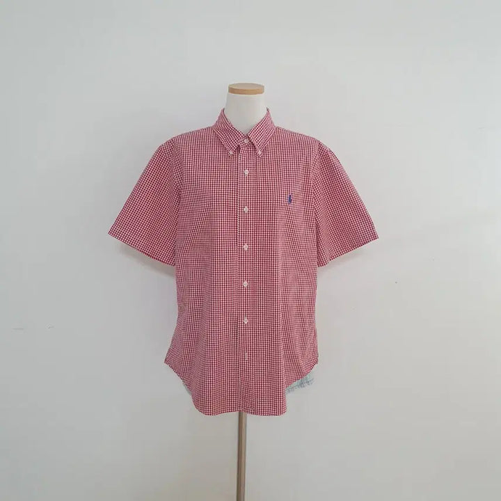 [BUNJANG] Polo Ralph Lauren Red Gingham Short Sleeve Shirt / No.26051003 폴로 랄프로렌 레드 깅엄 반팔 셔츠