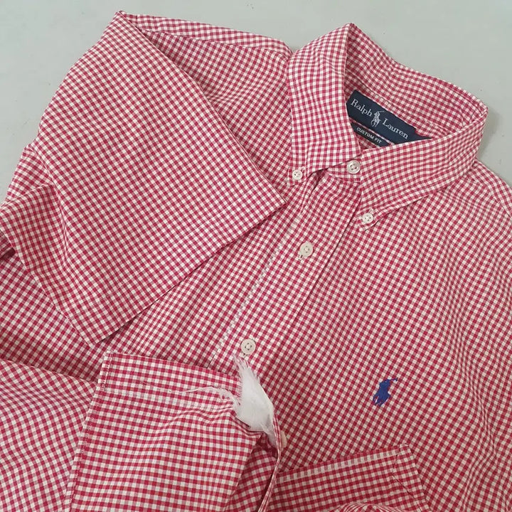 [BUNJANG] Polo Ralph Lauren Red Gingham Short Sleeve Shirt / No.26051003 폴로 랄프로렌 레드 깅엄 반팔 셔츠