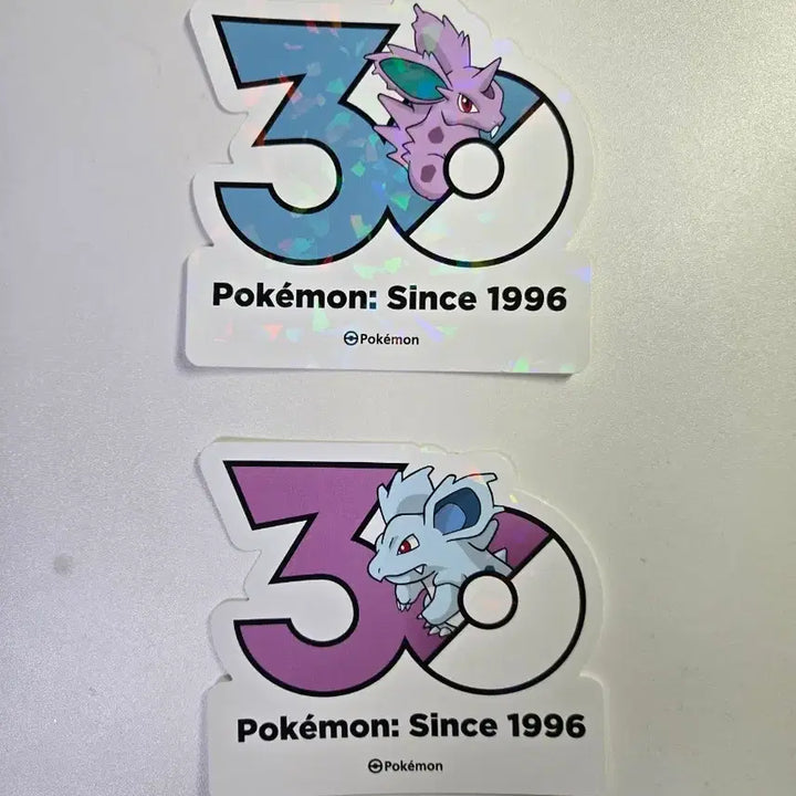 [BUNJANG] Pokemon 30th Anniversary Logo Sticker Set / 니드런(수컷), 니드리나(일괄) 포켓몬 30주년 로고 스티커 1165종
