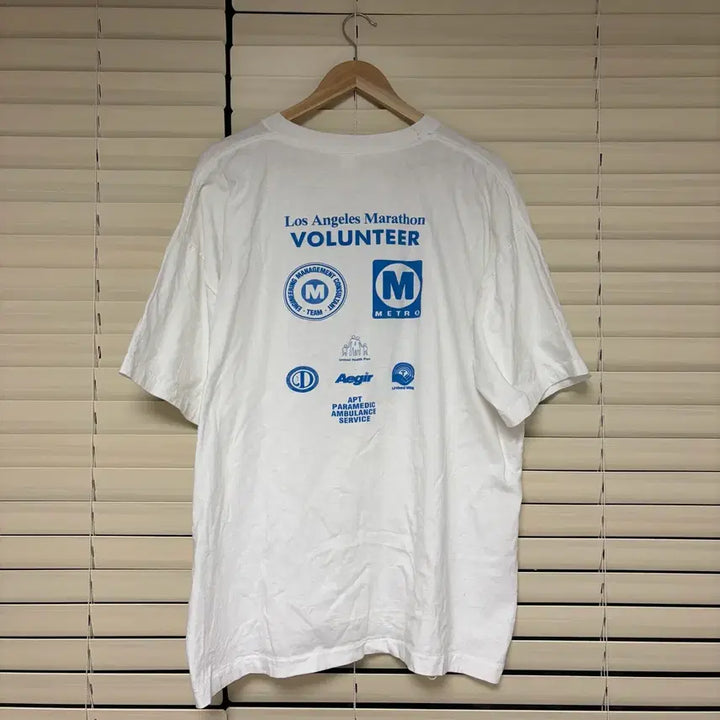 [SOLD OUT] 90s 빈티지 1994년 LA 마라톤 발룬티어 반팔티셔츠 싱글스티치 XL