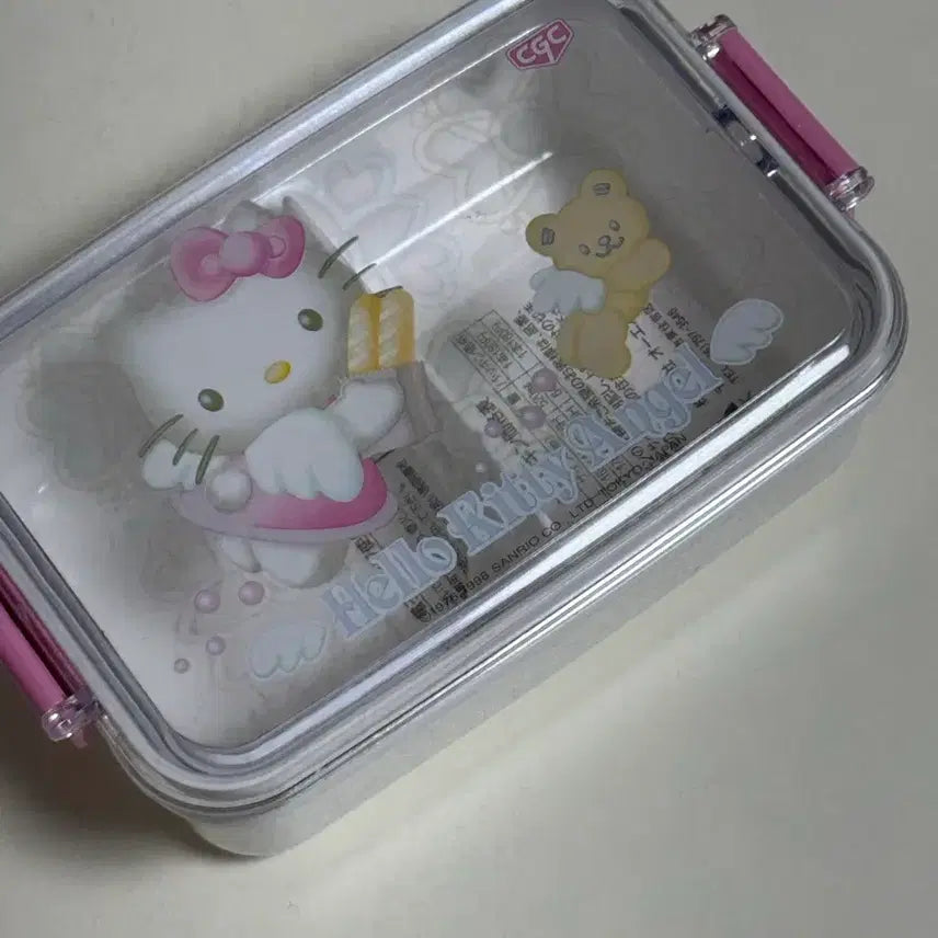 [BUNJANG] Vintage Angel Kitty Lunch Box / 고전 엔젤키티 도시락통