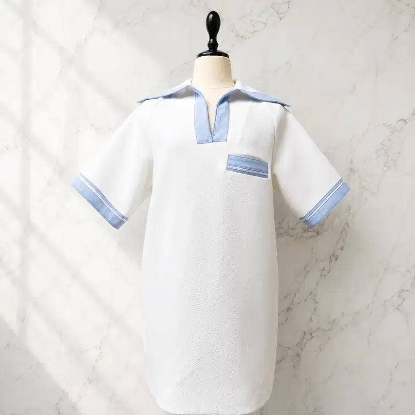 [BUNJANG] Lucky Chouette Sailor Collar Dress / (정품) 럭키슈에뜨 세일러 카라 원피스 / 36 (55)