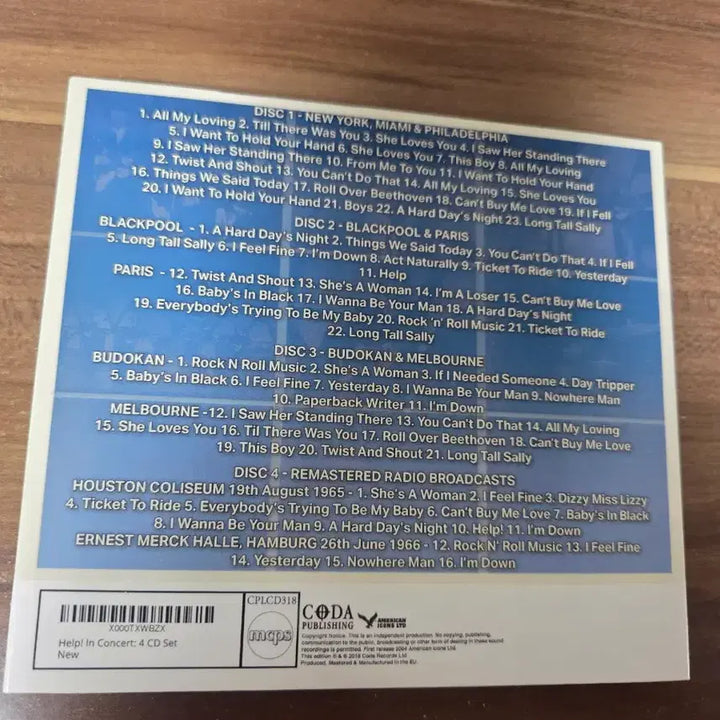 [BUNJANG] The Beatles Help! In Concert 4CD Set / 비틀즈 help in concert 4CD