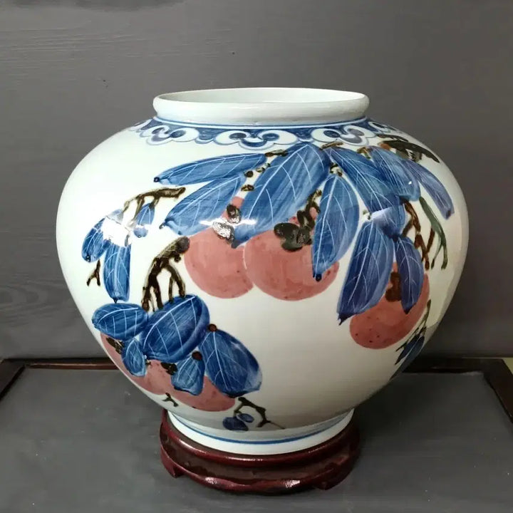 [BUNJANG] Joseon Dynasty White Porcelain Jar with Grapevine Motif / 백자호 도자기 호산 안동오 진품