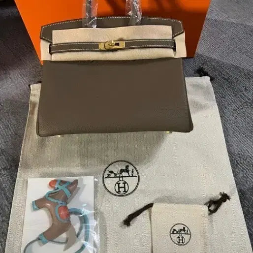 [BUNJANG] Hermès Birkin 25 Etoupe Gold Hardware with Full Accessories Set / 에ㄹ버킨 브라운25 + 악세서리 풀세트