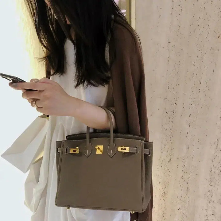 [BUNJANG] Hermès Birkin 25 Etoupe Gold Hardware with Full Accessories Set / 에ㄹ버킨 브라운25 + 악세서리 풀세트