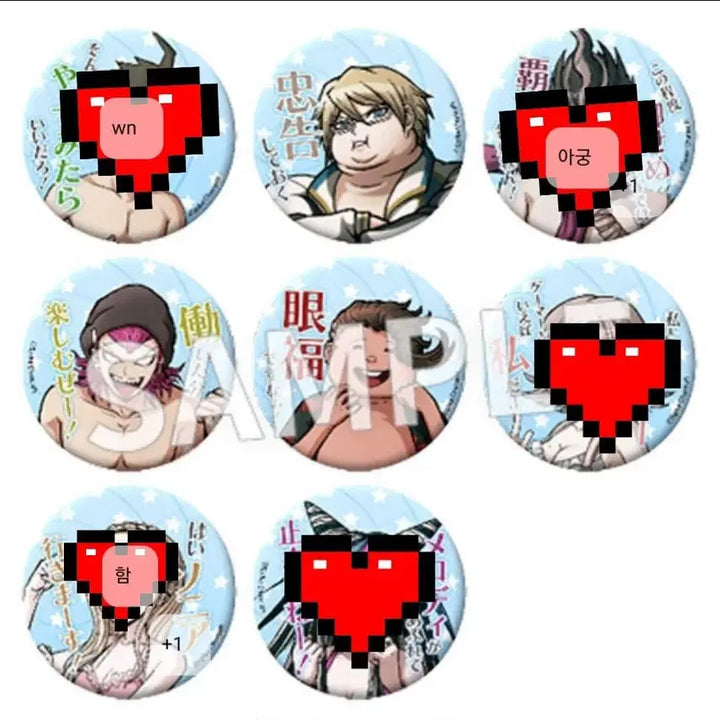 [BUNJANG] Danganronpa 2: Goodbye Despair Swimsuit Badge Set / 단간론파2수영곡 뱃지 세트